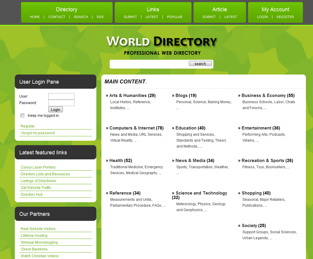 Free Business Directory Template – PARAHYENA